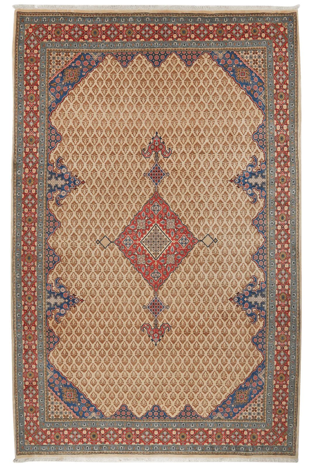 ORIENTTEPPICH handgeknüpft Ekbatan Beige 334/213 cm Schurwolle - Beige, Textil (213/334cm) - Looma