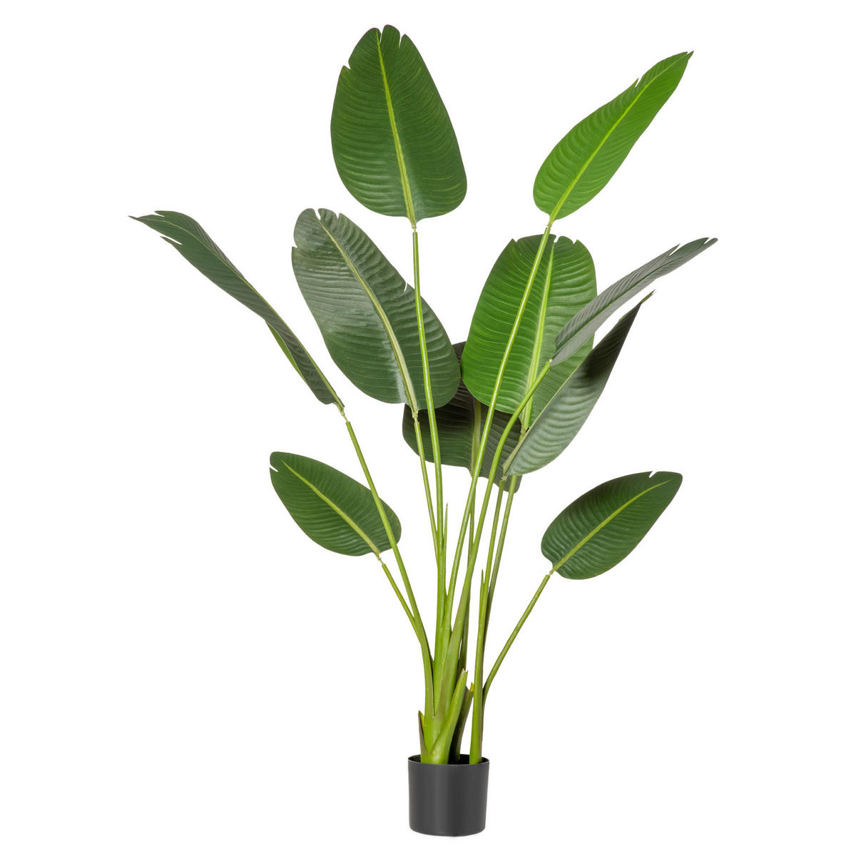 KUNSTPFLANZE, Künstlicher Bananenbaum 160 cm, 10 Blätter, für Innen & Außen, Grün - Multicolor, Kunststoff (160cm) - FORIOUS