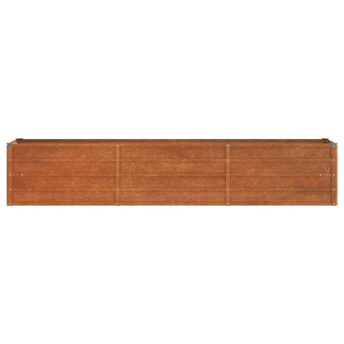 HOCHBEET aus Cortenstahl ISAK unten offen Metall 240x40x45 cm - Braun, Metall (240/45/40cm) - DELUKE