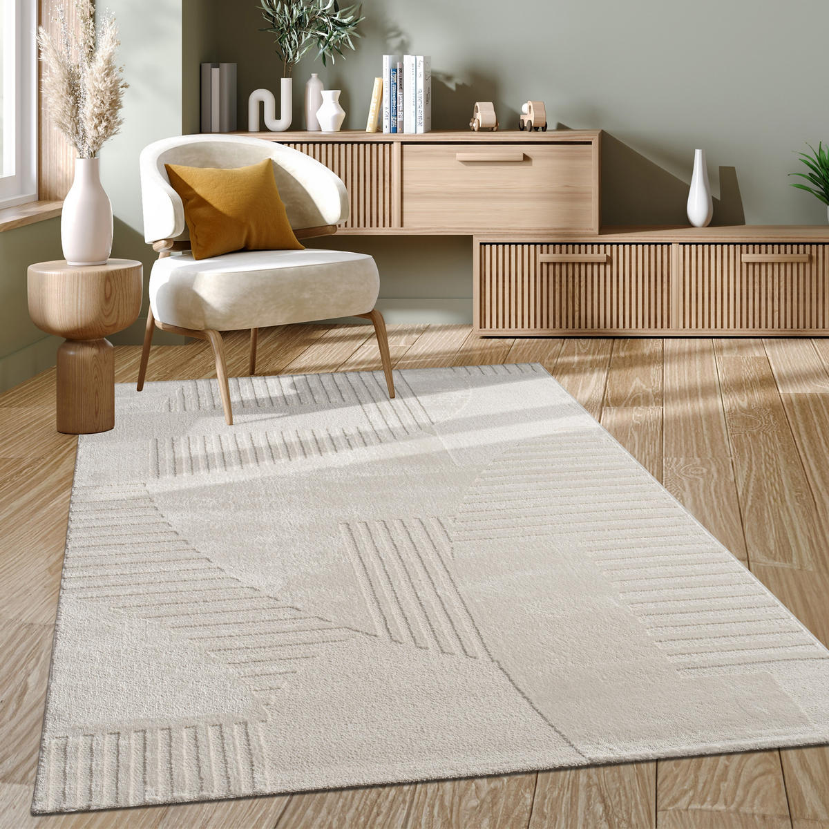 KURZFLORTEPPICH 240/340 cm Samos 943 - Creme, Textil (240/340cm) - Paco Home