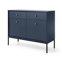 KOMMODE Mono marineblau / schwarz 103,5 / 39 / 83cm - Blau/Schwarz, Holz/Holzwerkstoff (103.5/83/39cm) - Feldmann-Wohnen