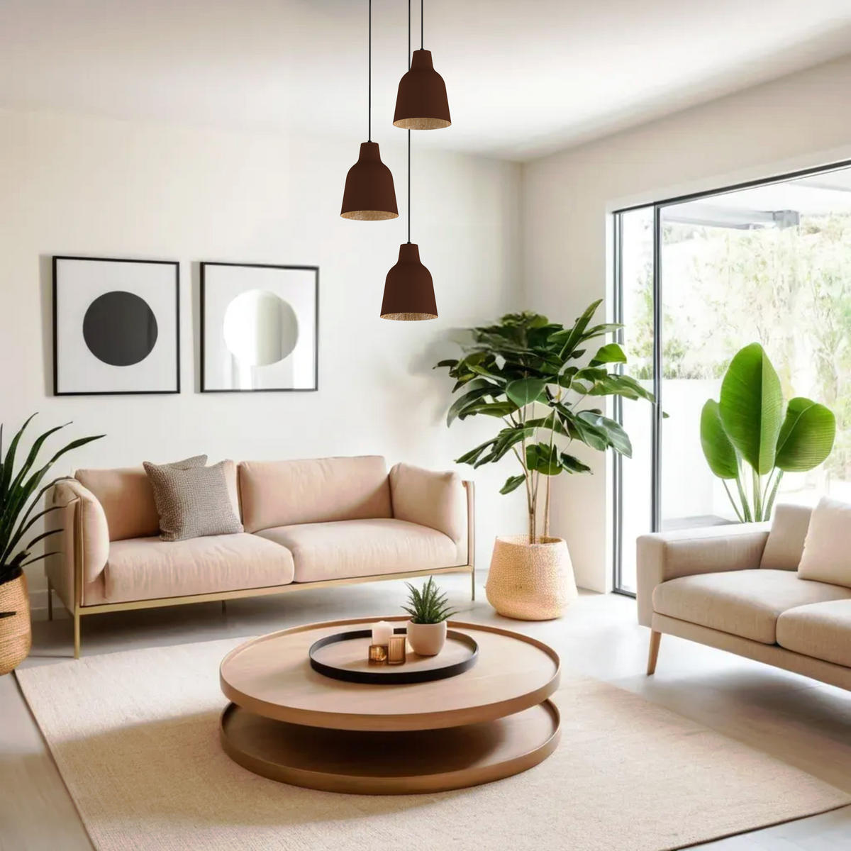 HÄNGELEUCHTE - Goldfarben, Metall (35/35/22cm) - Lumicom