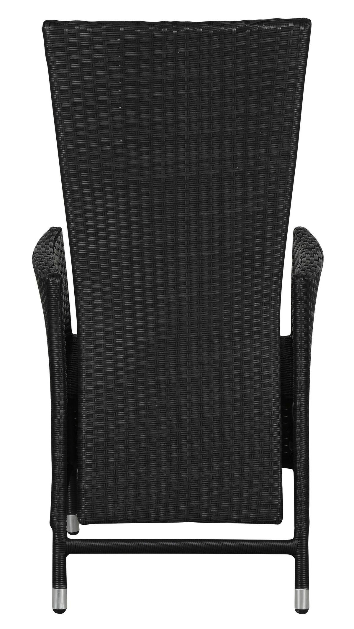 GARTENSTUHL 2er Set Schwarz - Schwarz, Holzwerkstoff (58/110/60cm) - ebuy24