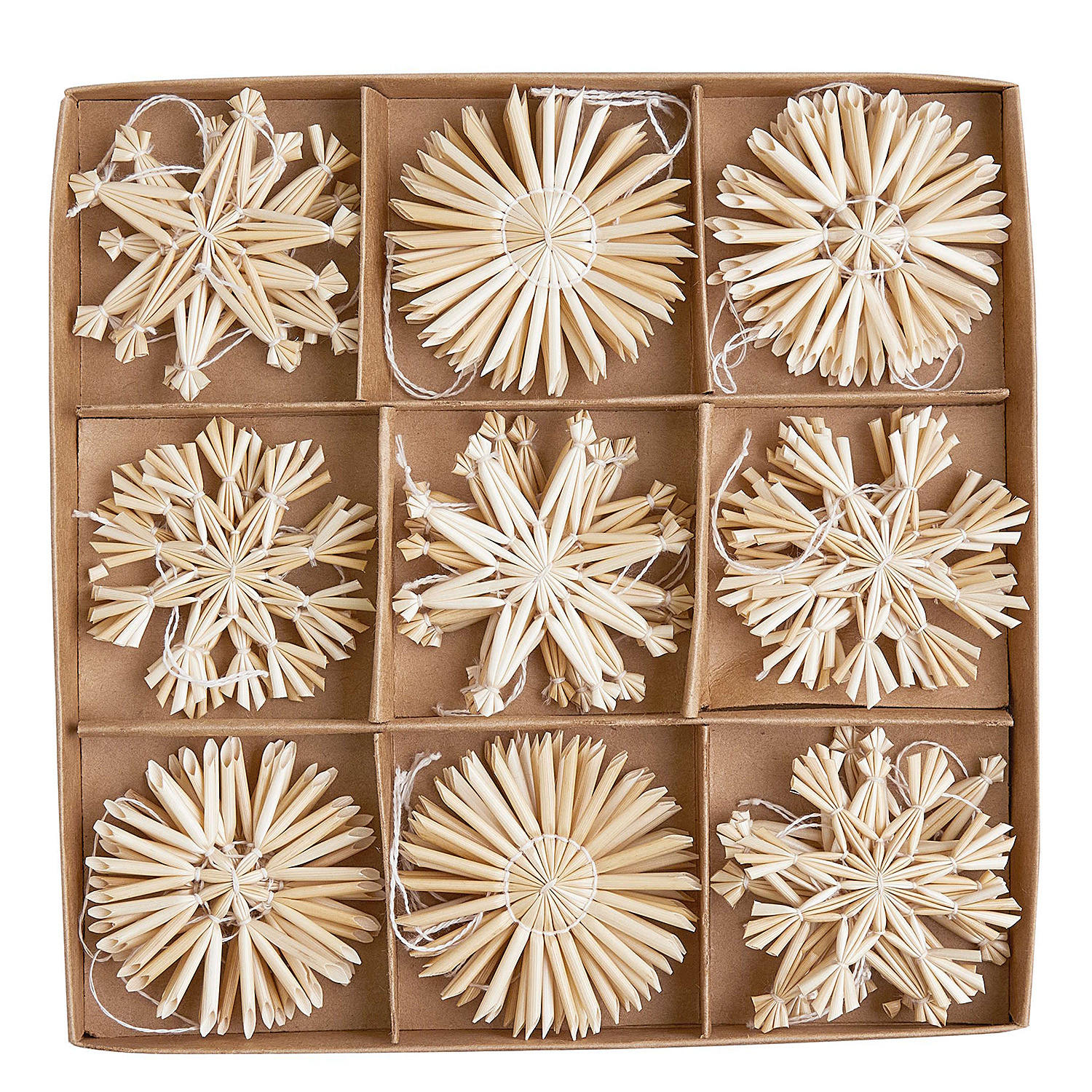 STROHSTERNE (36-tlg.) X-Mas - Braun, Naturmaterialien (19/2.5/19cm) - Butlers