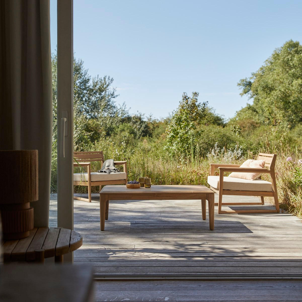 GARTENMÖBEL-SET 1-tlg Vasco Natur aus Teak - Naturfarben, Holz - Tikamoon