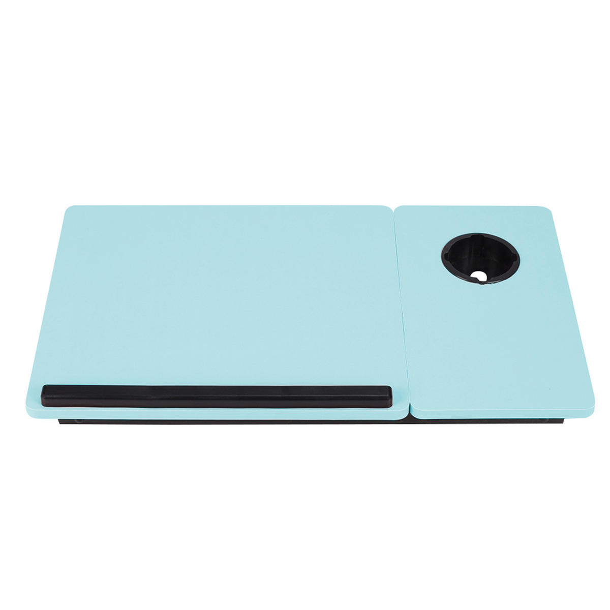 LAPTOP-BETTTISCH mit Getränkehalter Verstellbarer, klappbarer – Blau 5-fach Neigungsverstellung und Becherhalter 56x32,5x24 cm - Blau, Metall (32.5/56/24cm) - Livingandhome