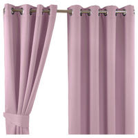 VERDUNKELUNGSVORHÄNGE Fischgrät mit Thermo-Funktion, Ösen 167/182 cm - Rosa, Textil (167/182cm) - Homescapes