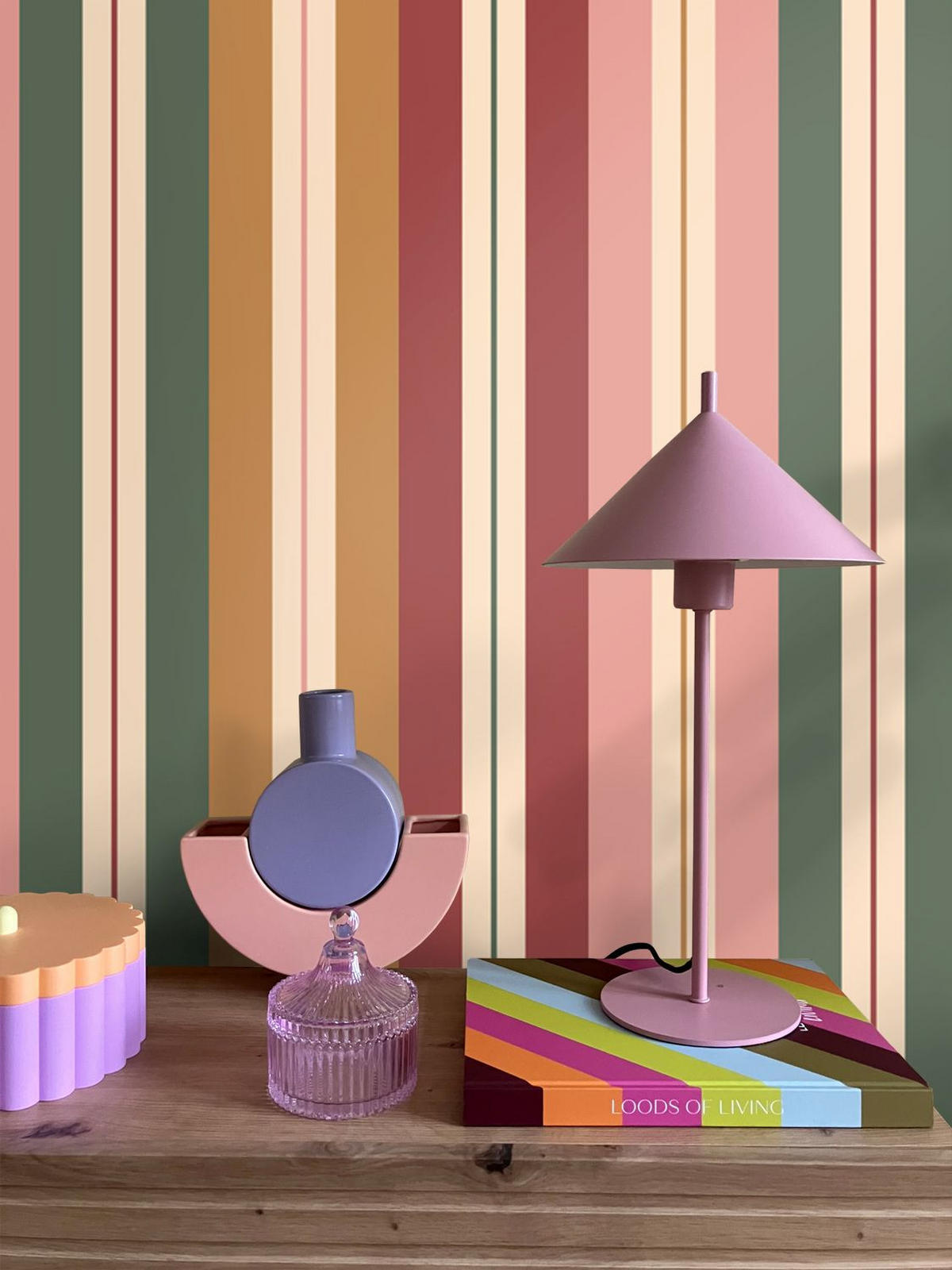 TAPETE Streifen 50 x 900 cm - Pink, Papier (50/900cm) - ESTAhome