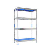 LEBENSMITTELREGAL 180x110x50 KunststoffB - Zinkfarben, Metall (110/180/50cm) - AR Shelving