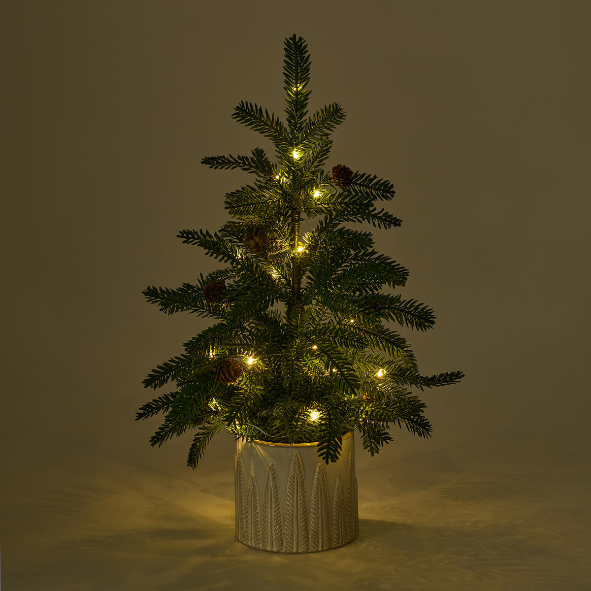 KUNSTPFLANZE LED Weihnachten Julgran, 60x35x35cm, - Grün, Kunststoff (35/60/35cm) - home&you