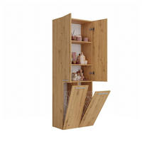 BAD Hochschrank Berta - Eiche Artisan, Holzwerkstoff (60/174/30cm) - kommodly