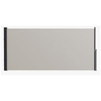 SEITENMARKISE, Hellgrau, 300L x 100H cm/300L x 140H cm, Polyesterstoff, Metall - Hellgrau, Kunststoff (140/140cm) - Outsunny