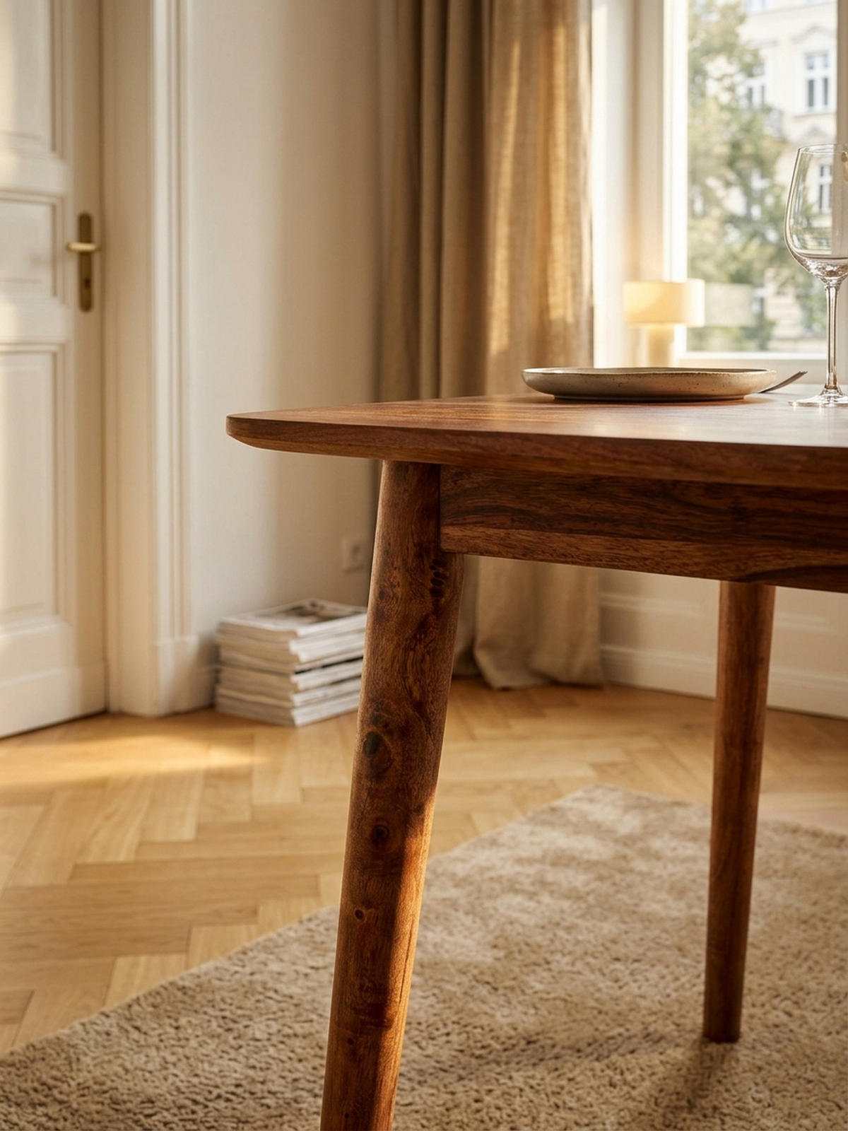 ESSZIMMERTISCH – Massivholz Braun 80x80 cm Landhausstil robust - Braun, Holz (80/80/78cm) - KADIMA DESIGN