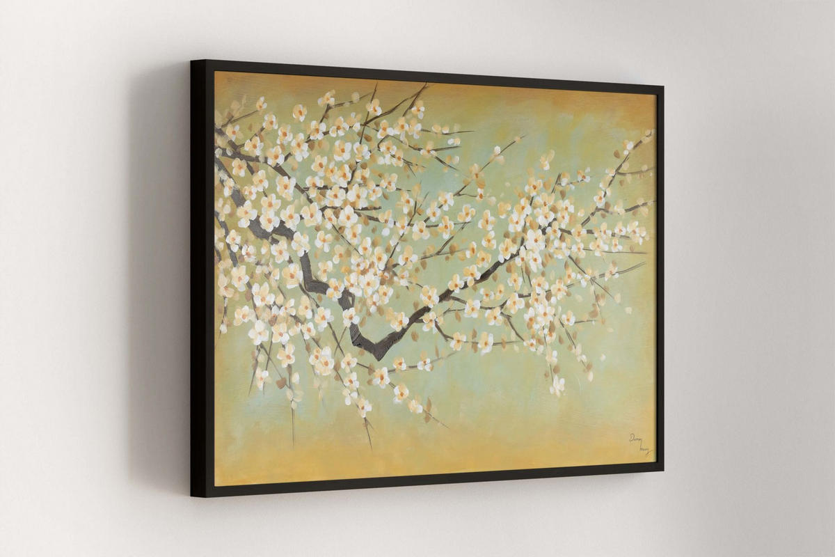 ÖLGEMÄLDE 120/80 cm - Gelb/Weiß, Holz/Textil (120/80cm) - KUNSTLOFT