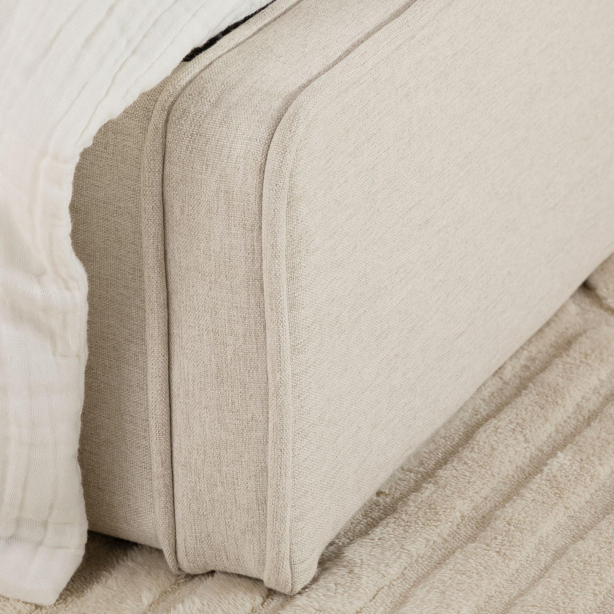 POLSTERBETT MARINI 90X200 CM - Beige, Textil (90/200cm) - IDIMEX