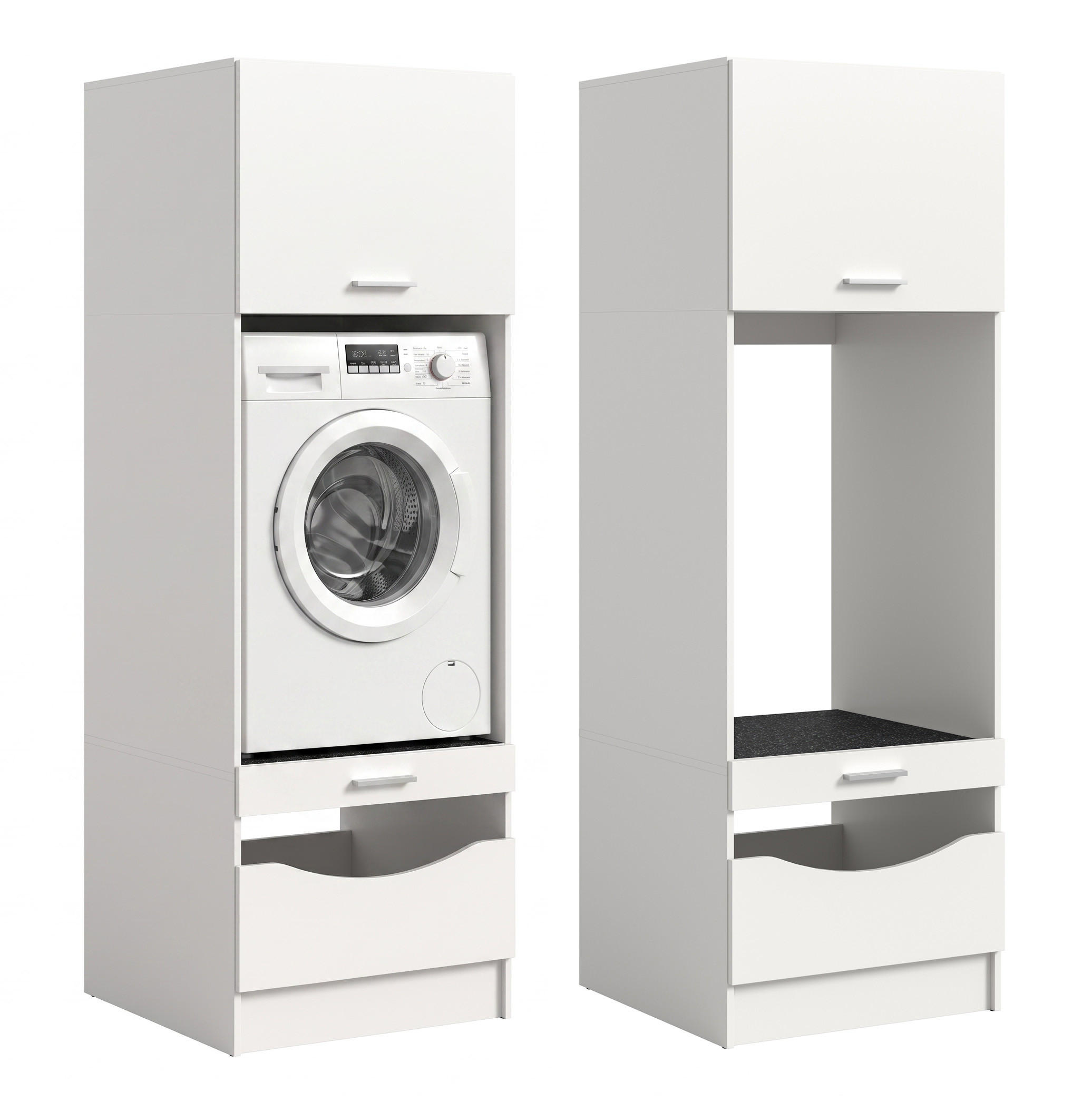 Homes & Jones Waschmaschinenschrank Weiß 66x195x68 cm