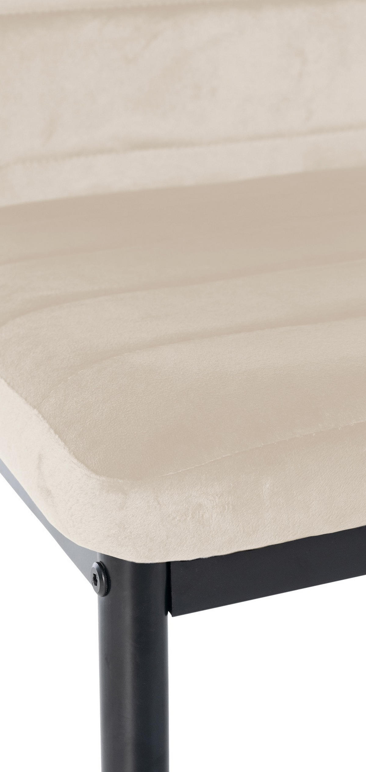 STUHL Samt creme - Creme, Textil/Metall (41.5/99/40cm) - CLP