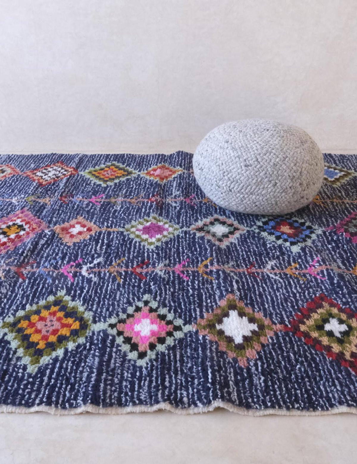 BERBERTEPPICH Ethno handgeknüpft 227x 270 cm - Multicolor, Naturmaterialien (227/270cm) - AFK Living