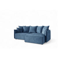 ECKSOFA Minea Mit Schlaffunktion - Blau, Holzwerkstoff/Textil (221/153cm) - Fun Möbel