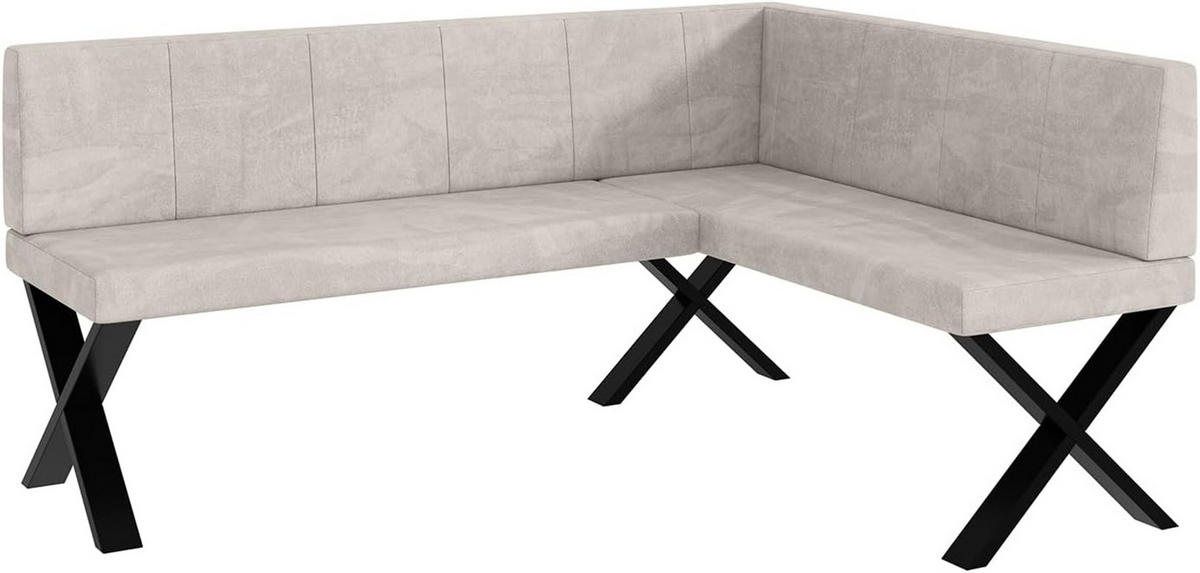ECKBANK PETER_X - Beige, Textil (128/168cm) - Meblini