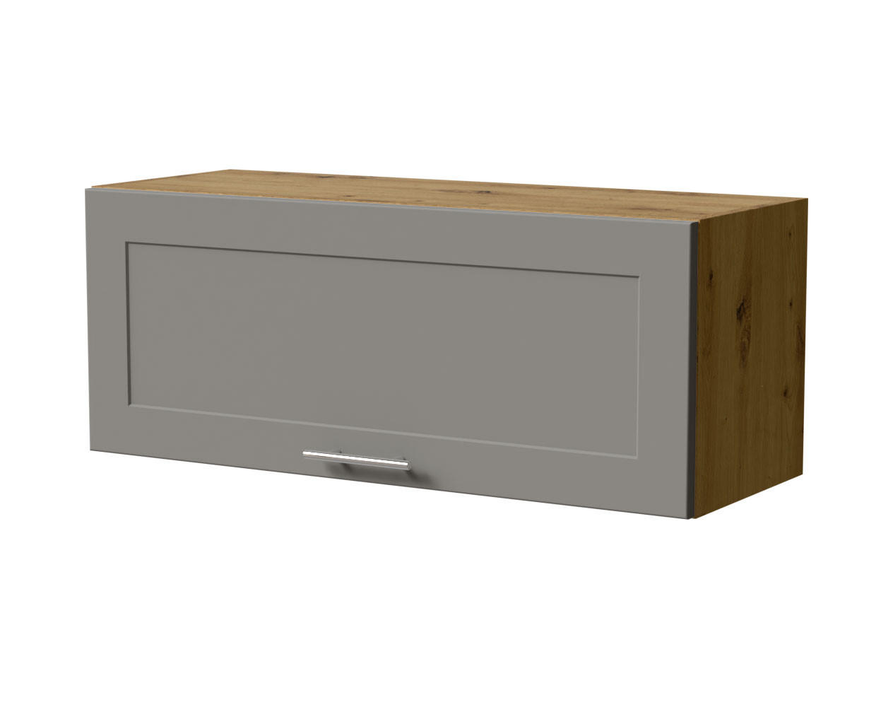 KLAPPHÄNGESCHRANK Oslo W4B/90 Eiche Artisan / Dust Grey Matt 90 / 32,5 / 36cm - Blum Aventos - Eiche Artisan/Grau, Holz/Holzwerkstoff (90/36/32.5cm) - Feldmann-Wohnen