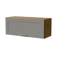 KLAPPHÄNGESCHRANK Oslo W4B/90 Eiche Artisan / Dust Grey Matt 90 / 32,5 / 36cm - Blum Aventos - Eiche Artisan/Grau, Holz/Holzwerkstoff (90/36/32.5cm) - Feldmann-Wohnen