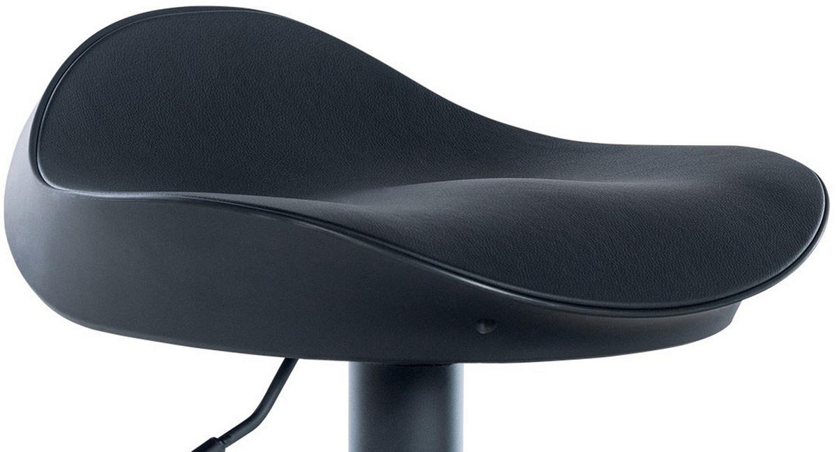 BARHOCKER Alice schwarz - Schwarz, Kunststoff/Metall (39/90/40cm) - TPFLiving