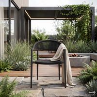 GARTENSTUHL - Aluminium / Polyrattan - Anthrazit, Kunststoff/Metall (56/77/60cm) - home24