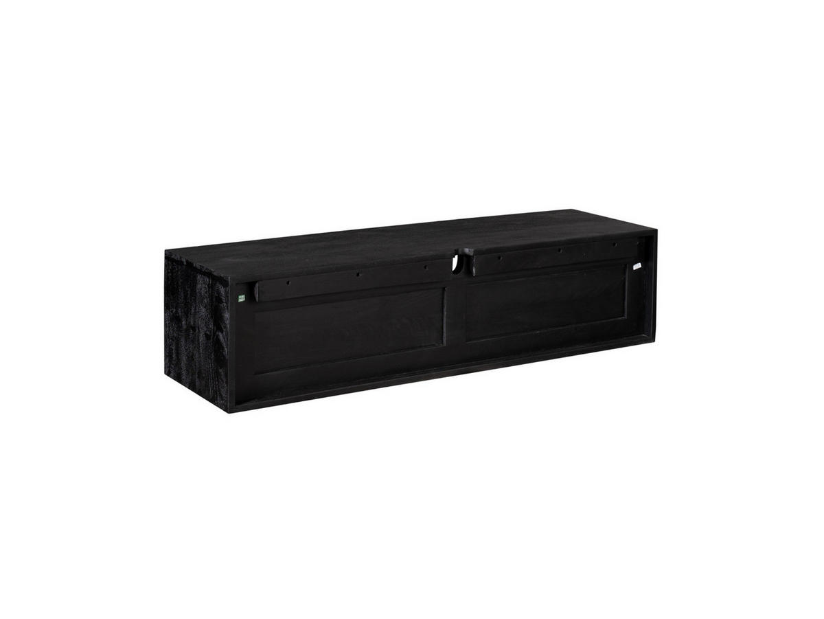 LOWBOARD Amoria Mangoholz 120 cm / 35 cm Schwarz - Schwarz, Holz (120/30/35cm) - Villa Möbel