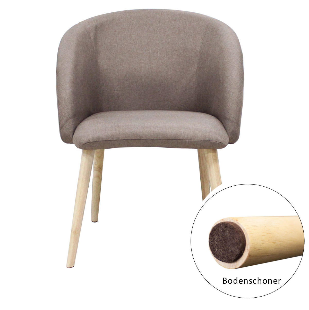 ESSZIMMERSTUHL Stoffbezug Braun - Braun, Textil (65/82/56cm) - SVITA
