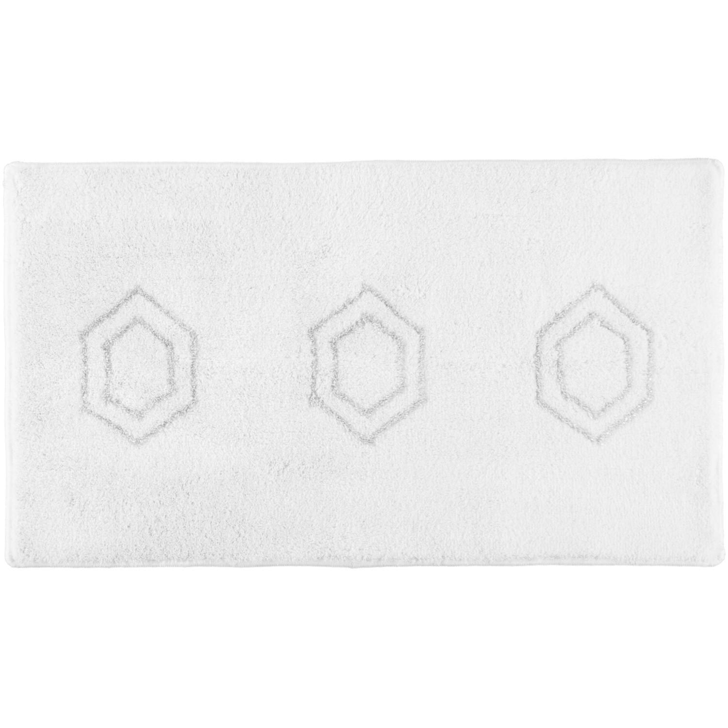 Rhomtuft Badteppich Weiß 65x115 cm