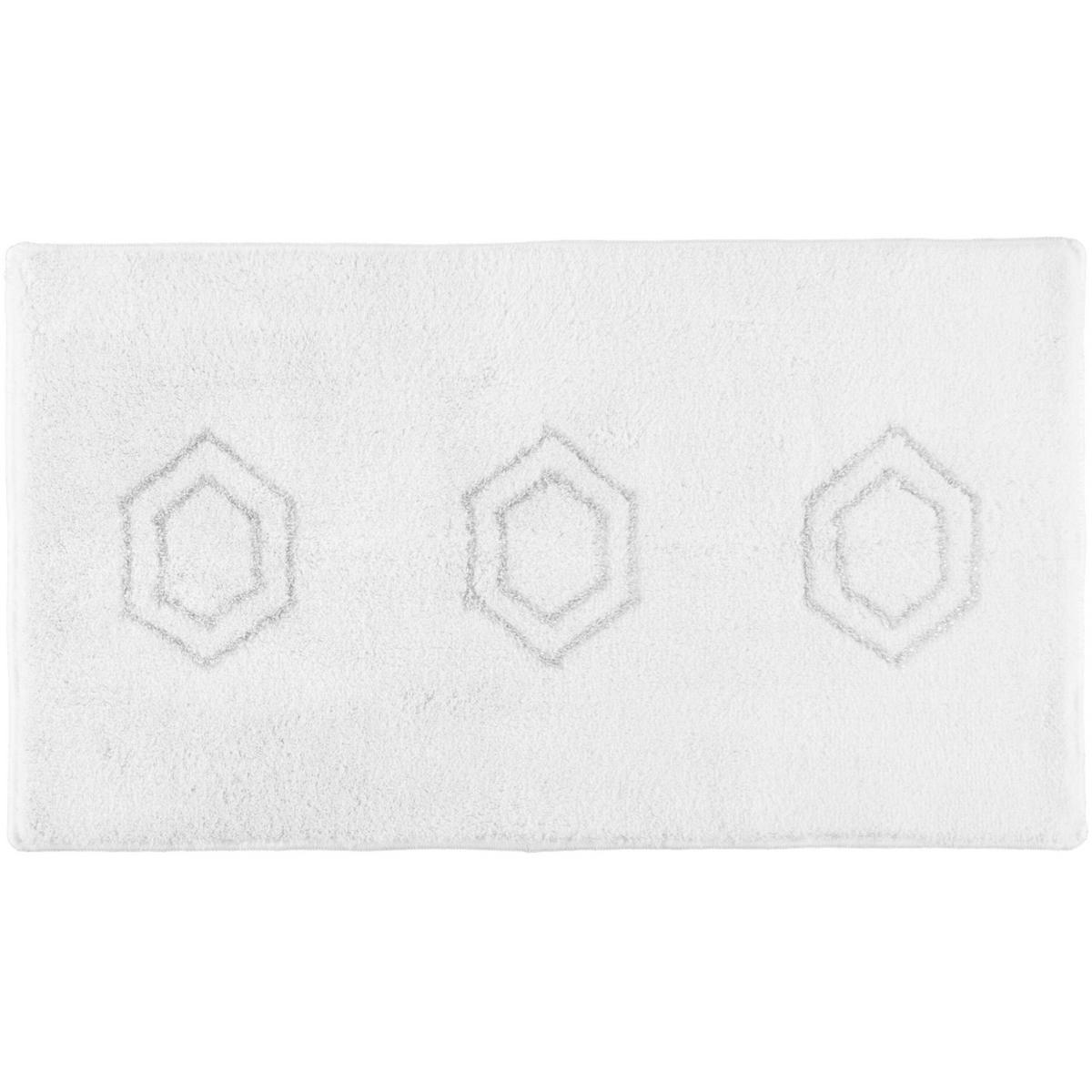 BADTEPPICH ELEGANCE WEISS-SILBERLUREX - 151 - Weiß, Textil (65/115cm) - Rhomtuft