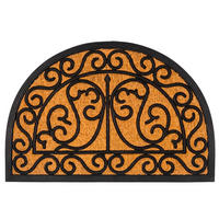 ROHOŽ - oranžová/čierna, textil/plast (60/40cm) - Relaxdays