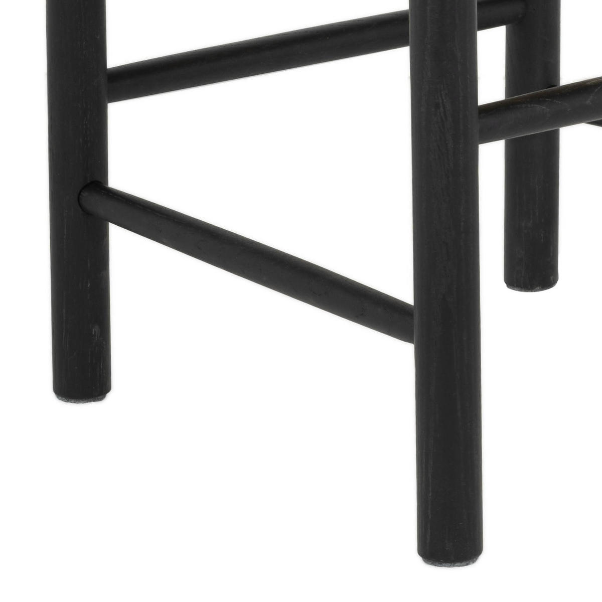 STUHL-SET 2 Stück in Rattan / Eiche Schwarz - Schwarz, Holz/Papier (51/78/41cm) - Furnhouse