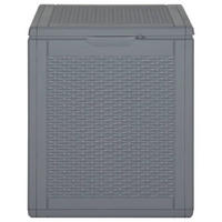 GARTENBOX Grau PP Rattan 90 L - Grau, Kunststoff (43/51/44cm) - furnicato