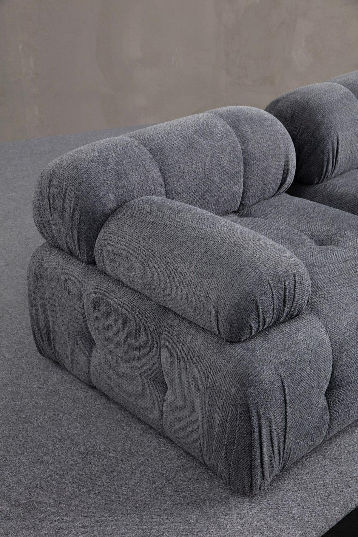 ECKSOFA inklusive Hocker - Schwarz/Grau, Holz/Kunststoff (290/160cm) - myHomelando