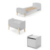 KINDERZIMMER Set Karilynn 3 Massivholz+MDF hellgrau - Hellgrau, Holz (230/73/130cm) - 58aufmkessel