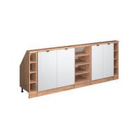 DACHSCHRÄGENSCHRANK-SET Rion Weiß Riffel 210 cm 5er Set - Weiß, Holzwerkstoff (210/81.6/46cm) - Vicco