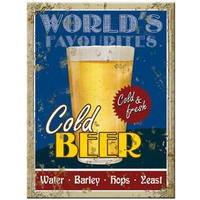MAGNET 6/8 cm Cold Beer - Multicolor, Metall (6/8/0.1cm) - Nostalgic-Art