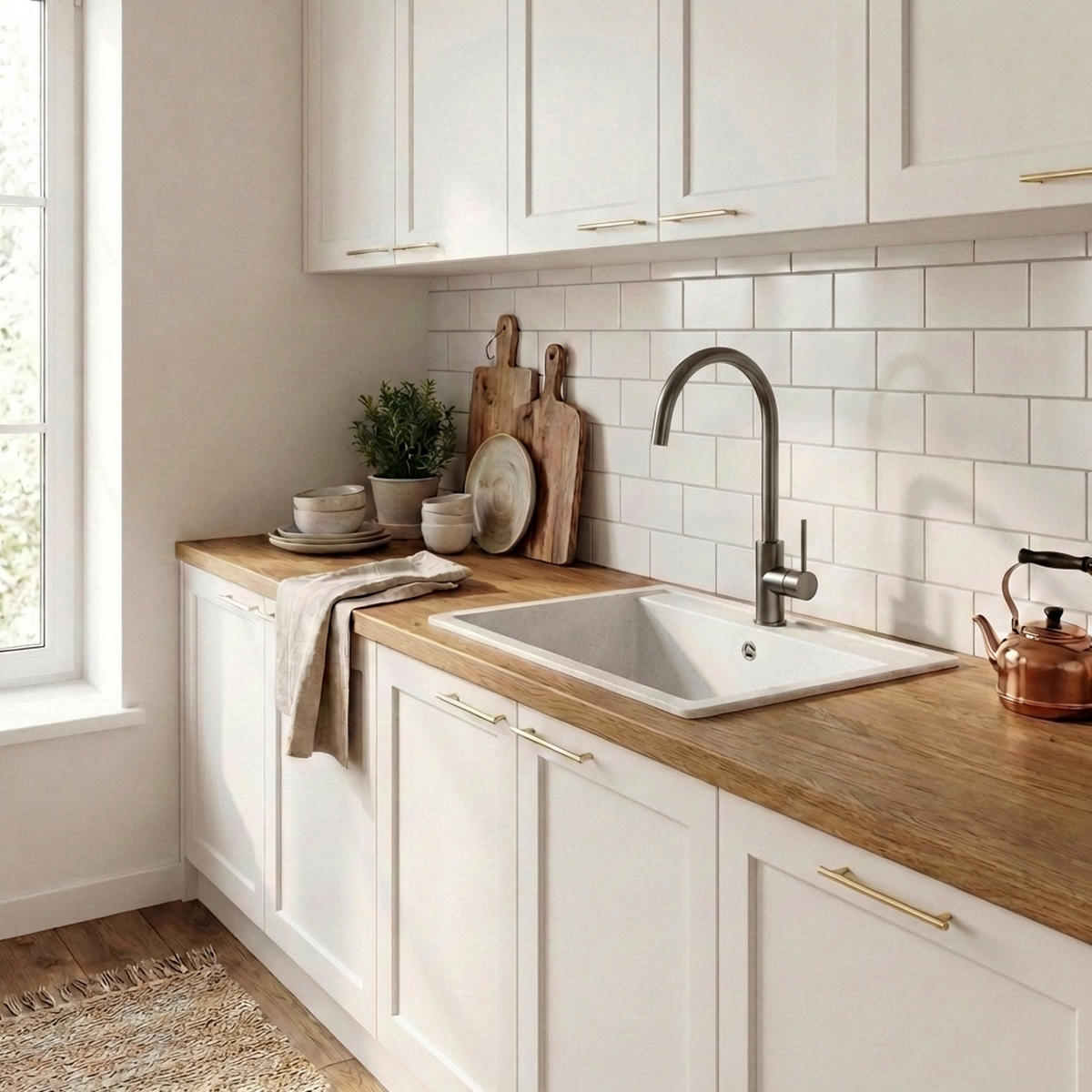 KÜCHENARMATUR Prestige SLIM Gun Grey - Grau, Metall (23/42/23cm) - Granitan