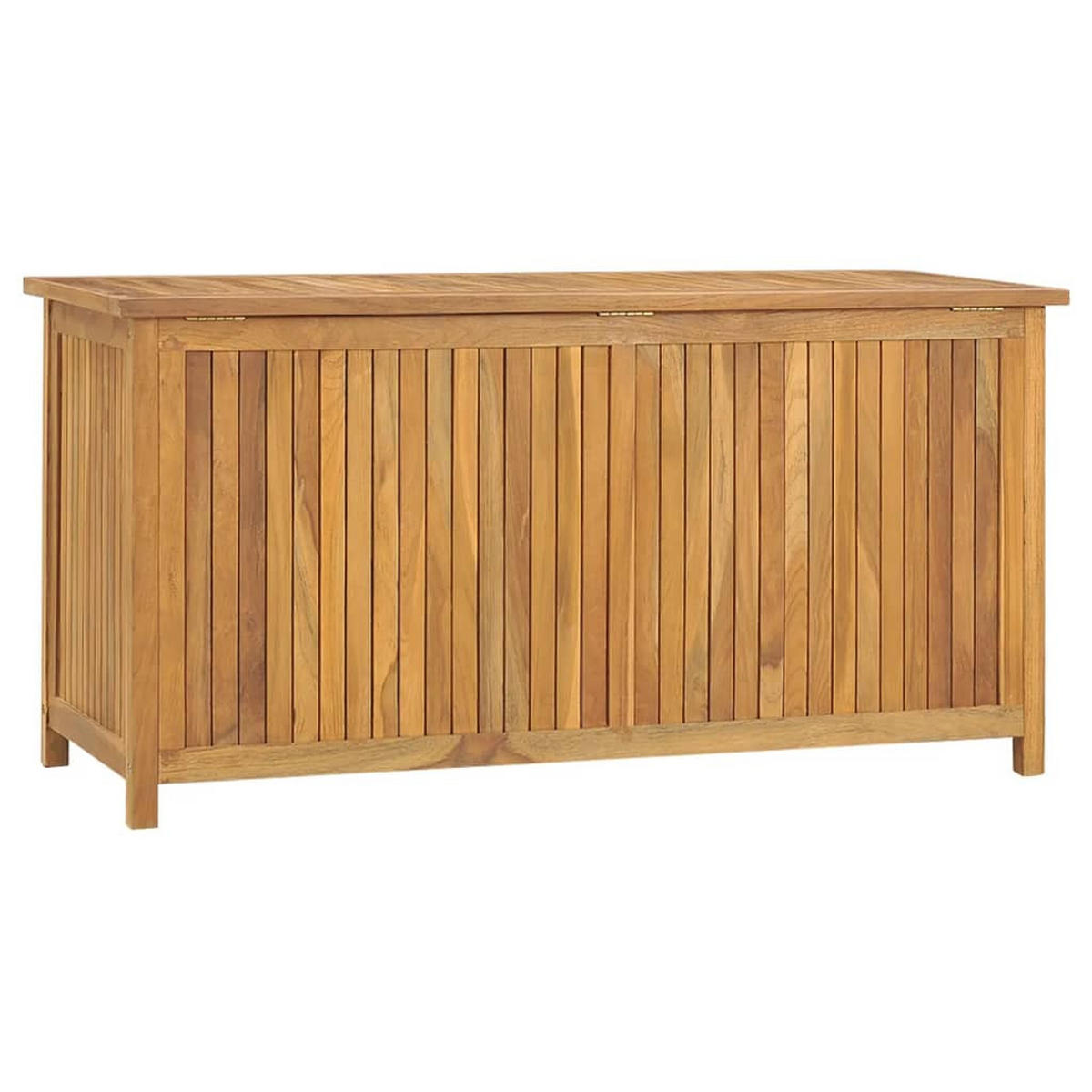 GARTENBOX 114x50x58 cm Massivholz Teak - Braun, Holz (114/58/50cm) - furnicato