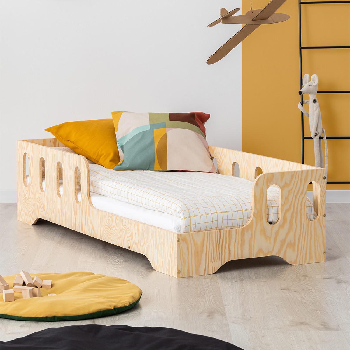 POSTEL 90/200 Estelle Přírodní dřevo - hnědá, dřevo (90/200cm) - Petits-meubles