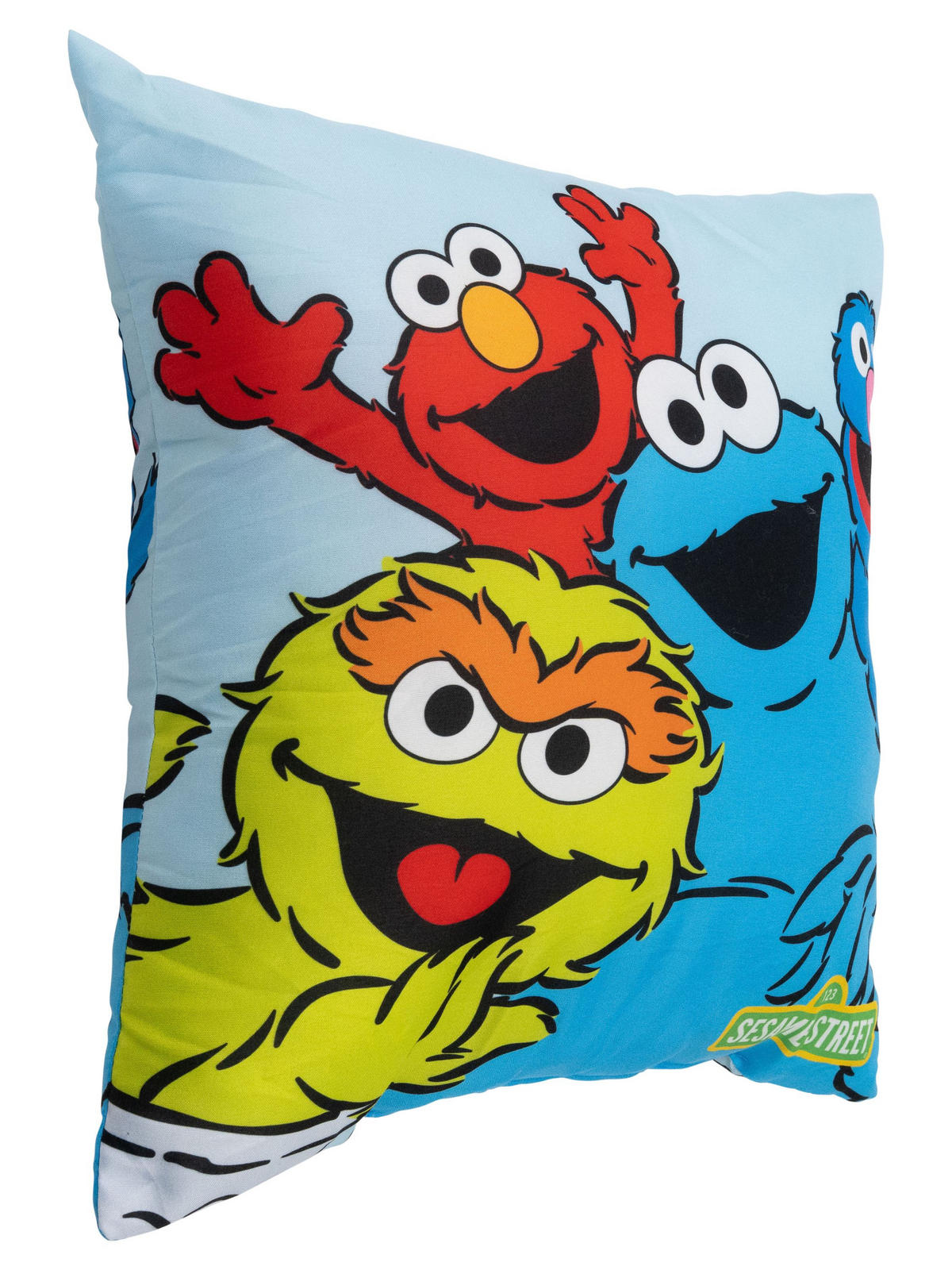 KINDERKISSEN Sesamstraße Krümelmonster, Elmo, Oscar & Grobi Blau 40 x 40 cm - Blau, Textil (40/40cm) - United Labels