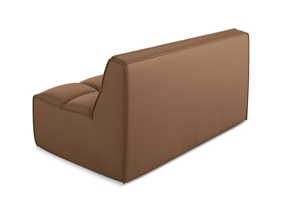 2-SITZER-SOFA Kunstleder Braun - Lila/Schwarz, Leder/Kunststoff (160/75/93cm) - Makamii