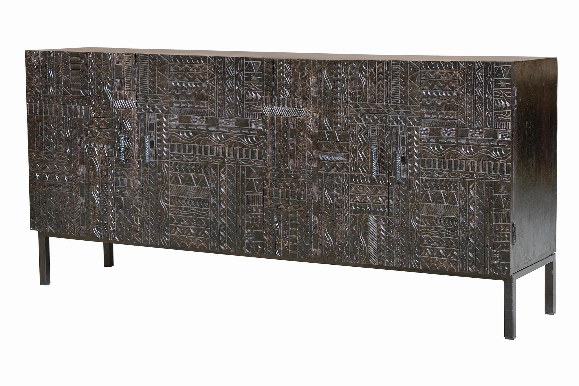 Giner y Colomer Sideboard Dunkelbraun 40x85x180 cm