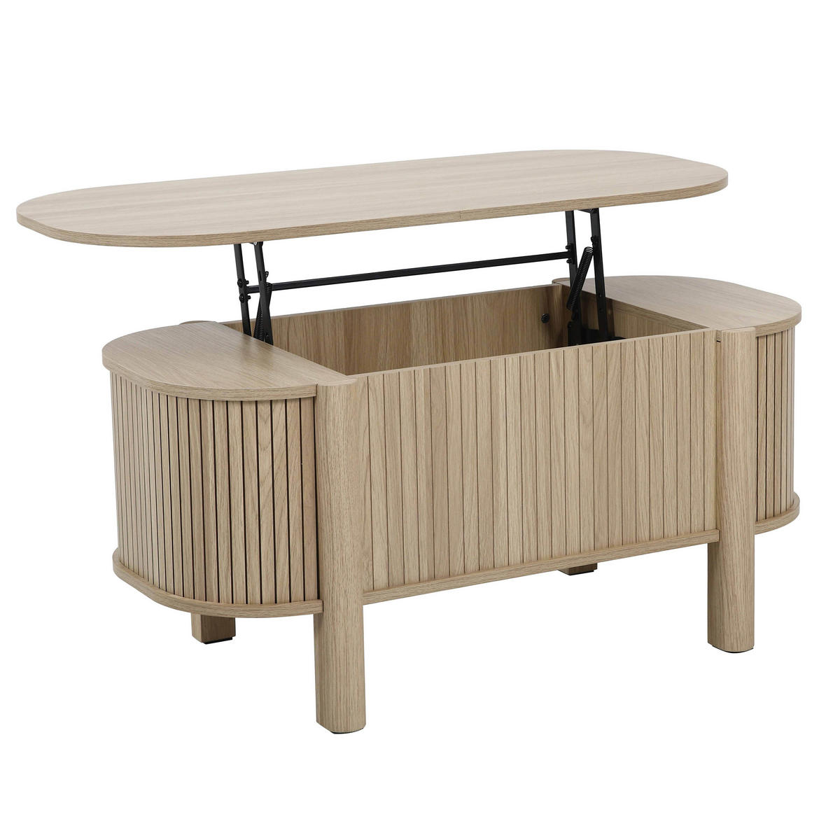 COUCHTISCH, helles Holz - Beige, Holz (48/100/45cm) - Oviala