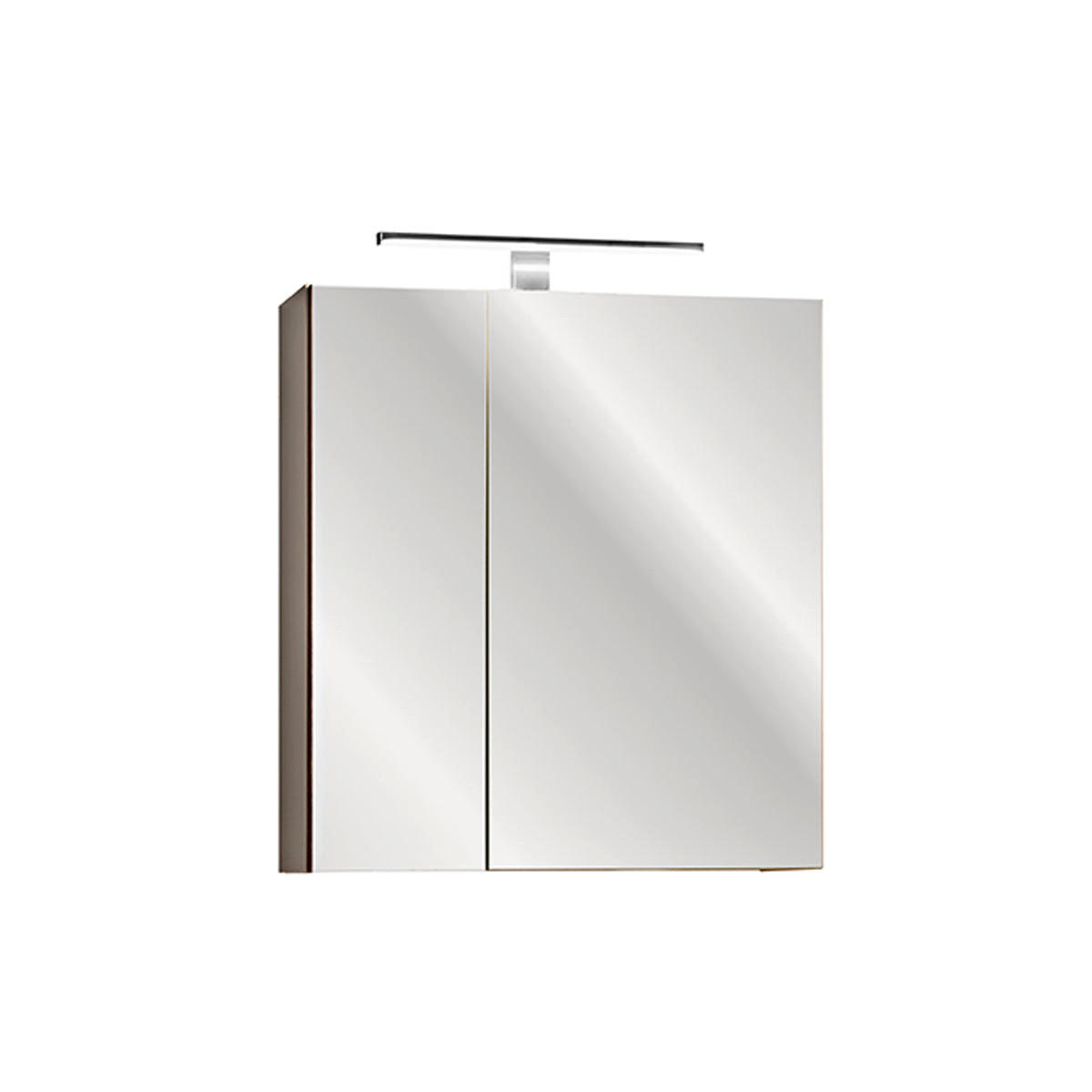 ELEMENT S OGLEDALOM Éros Taupe - taupe, drvni materijal (60/65/17cm) - Petits-meubles