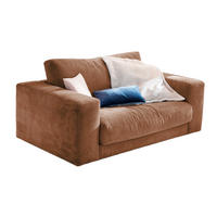 LOVESEAT MADELINE Braun Cord - Schwarz/Braun, Kunststoff/Textil (170/86/127cm) - KAWOLA