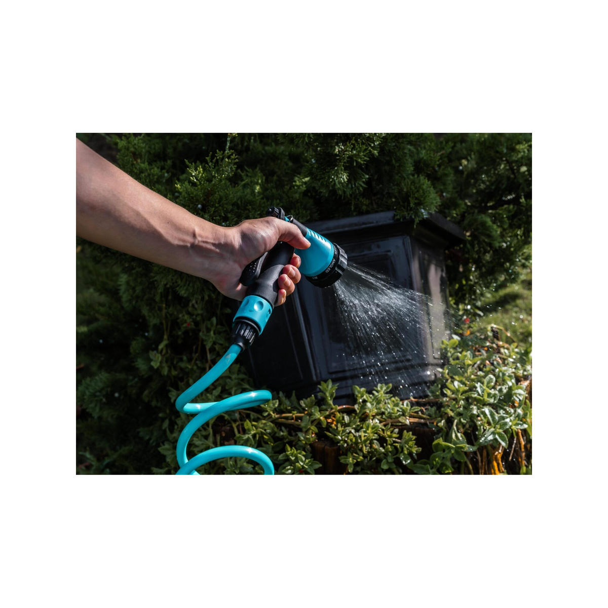 GARTENSCHLAUCH flexible - Komplettset mit Zubehör - Länge: 15m - Schwarz, Kunststoff (1500cm) - SUAN