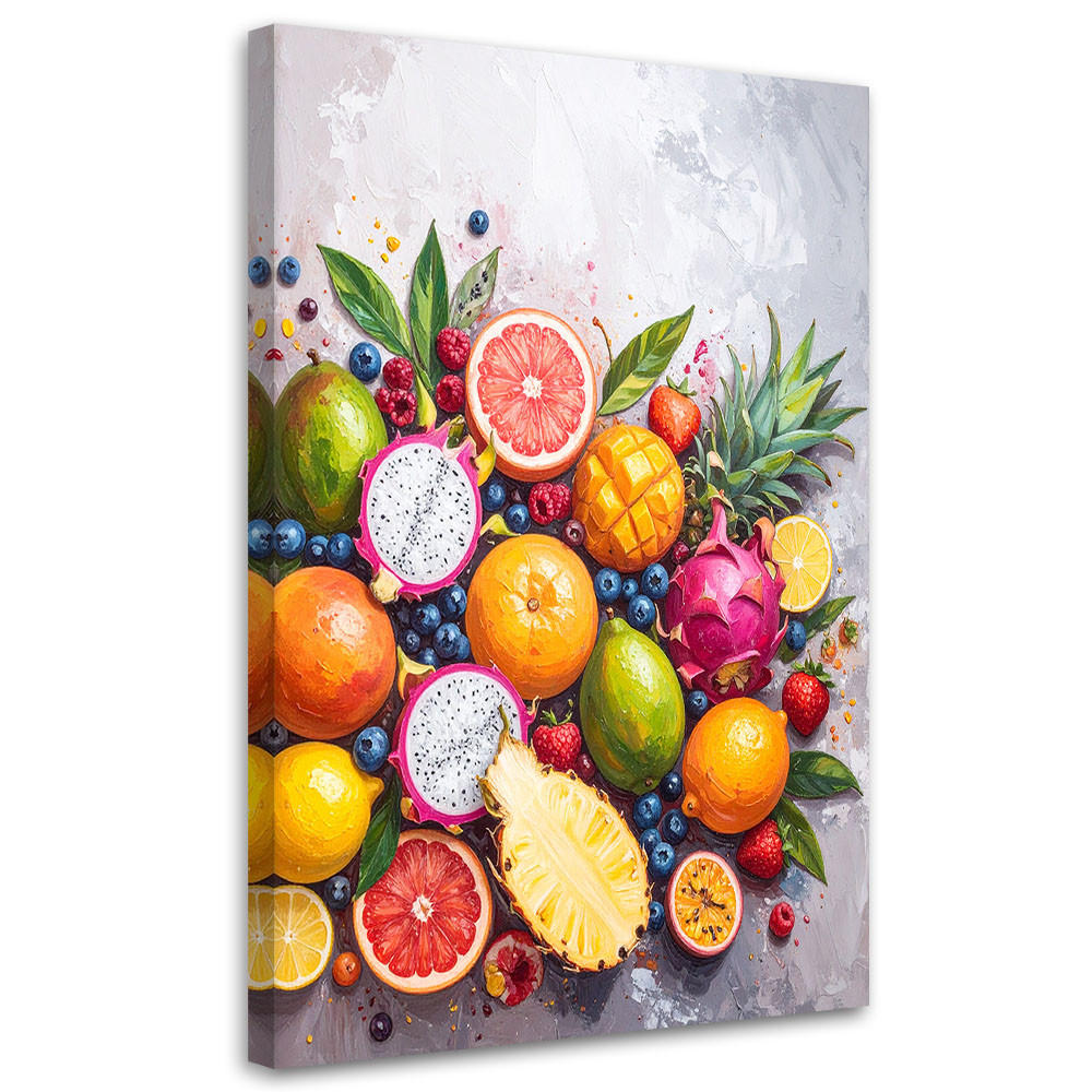 LEINWANDBILD Essen & Trinken 80x120cm - Multicolor, Textil (80/120cm) - Feeby